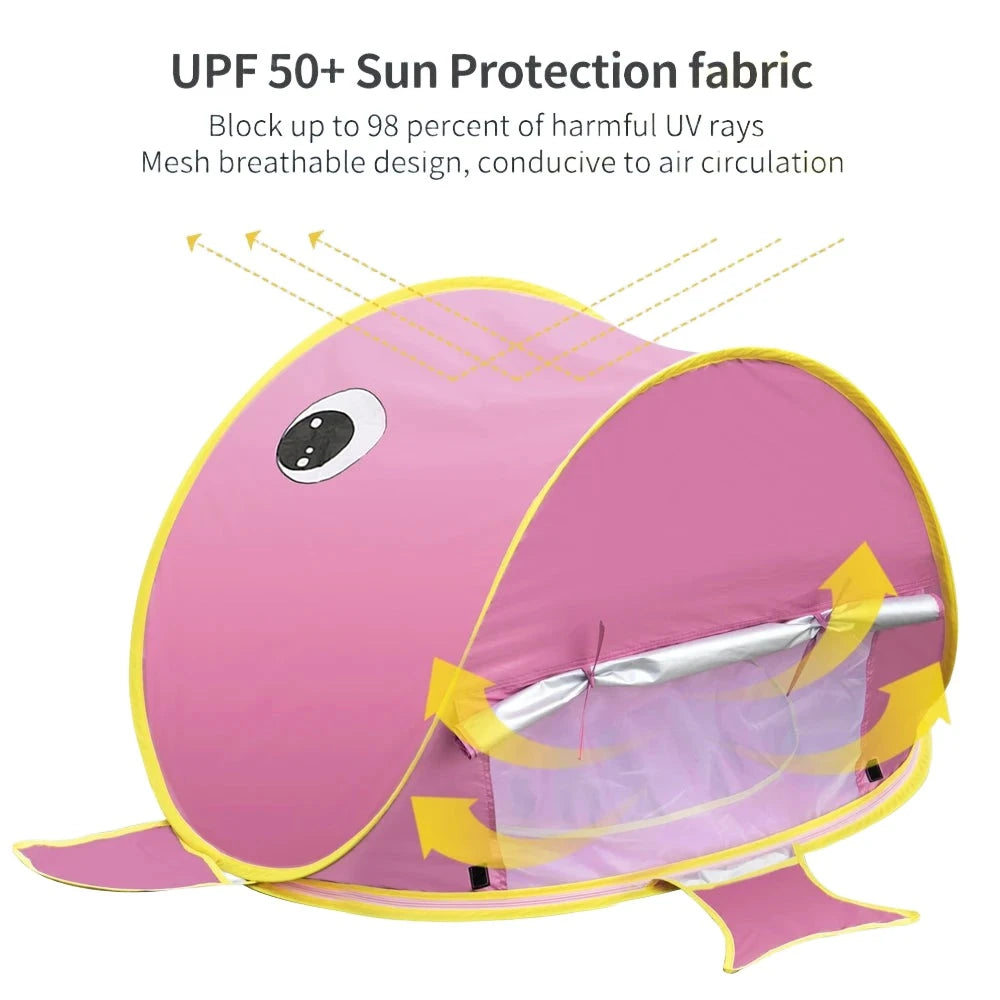 Pop-up Baby Beach Tent with UV-Protecting Sun-shelter and Pool