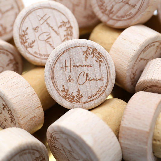 Customized Wine Bottle Stoppers - Wedding Favors for Guests