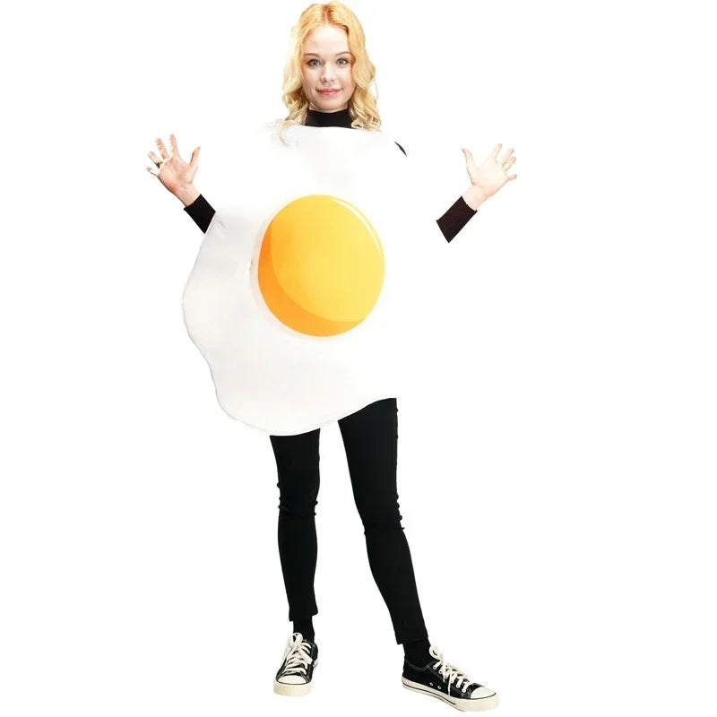 Couples Egg Bacon Halloween Carnival Dress Up Party Food Outfits