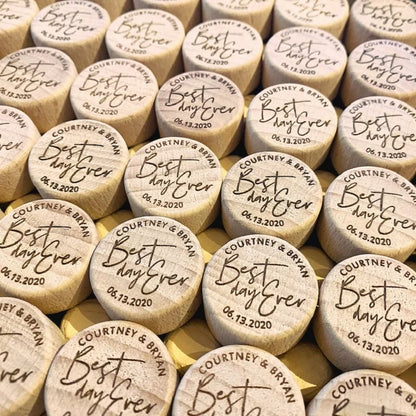 Customized Wine Bottle Stoppers - Wedding Favors for Guests