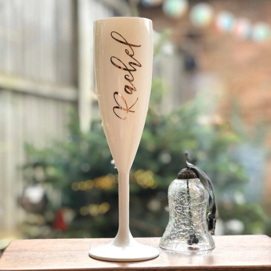 Personalized Champagne Flutes - Mr. and Mrs. Glasses